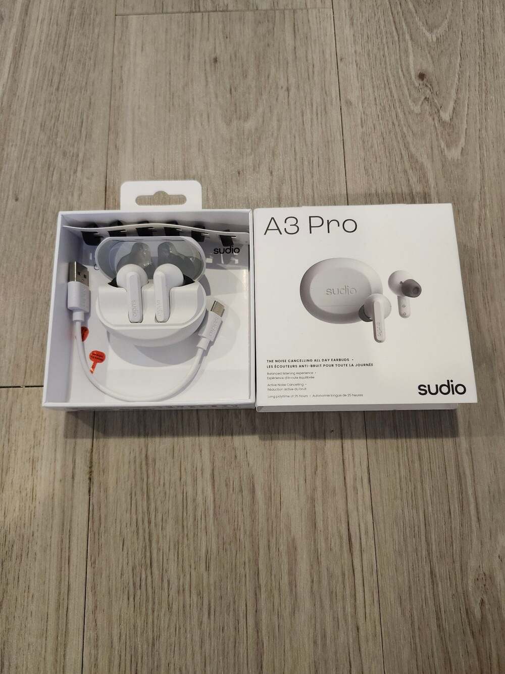 Sudio A3 Pro True Wireless Noise Cancelling Earbuds White